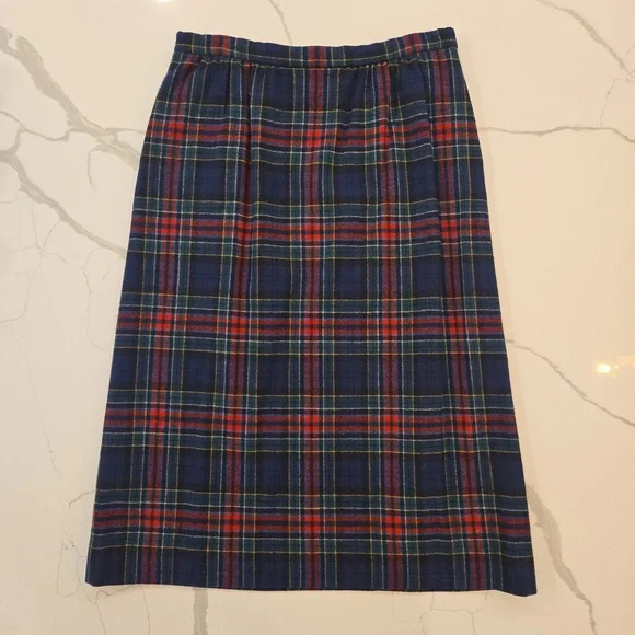 Vintage Pendleton Authentic Allison Tartan Plaid Midi Skirt Size 10 - Picture 5 of 7